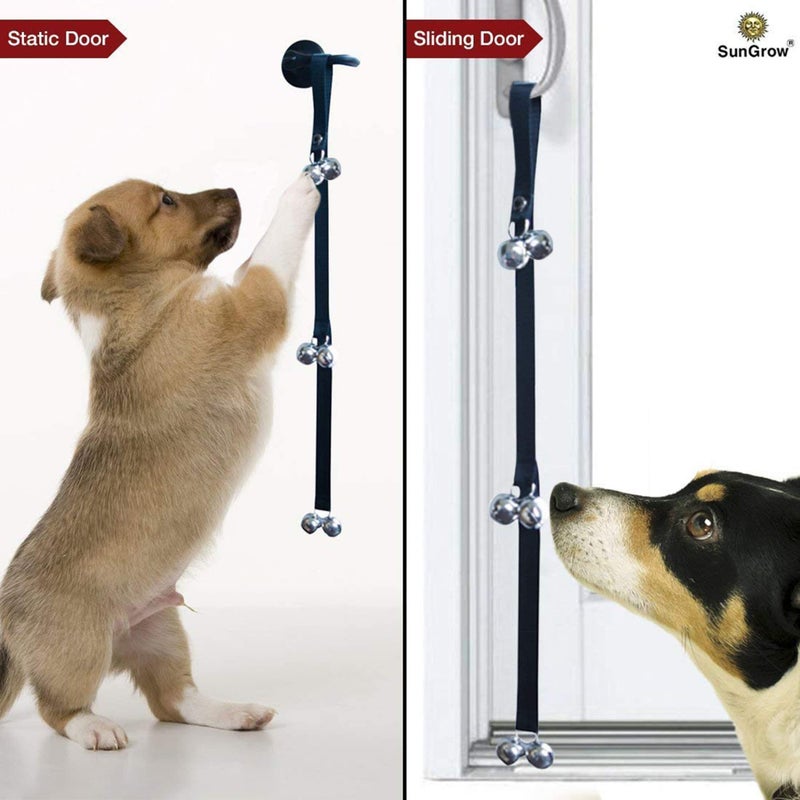 SunGrow Dog & Ferret Potty Door Bell, 34 Inches, Nylon Bells, House-Training Cat, Pot Belly Pig, Small, Medium & Large Pets, 3 Levels of Bell - Image 2